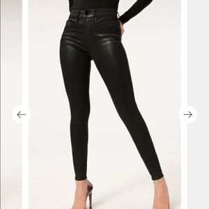 Good American coated black jeans. New with tags!